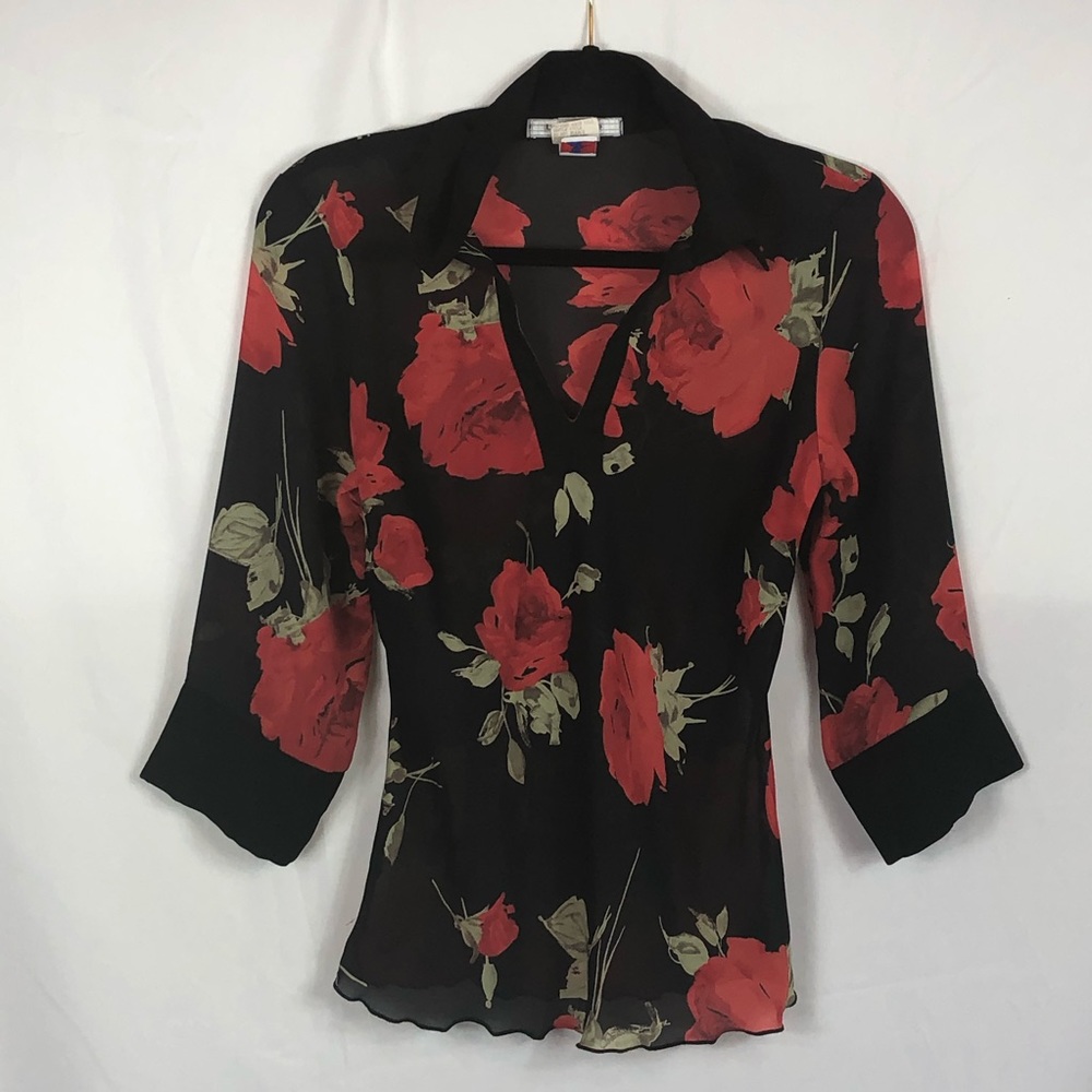 La Belle | Sheer Rose Blouse